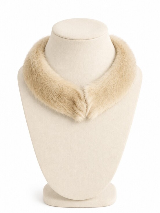 Vintage Accessories - Unbranded Vintage Light Brown Fur Collar- One Size -Avant Garde Holiday Winter